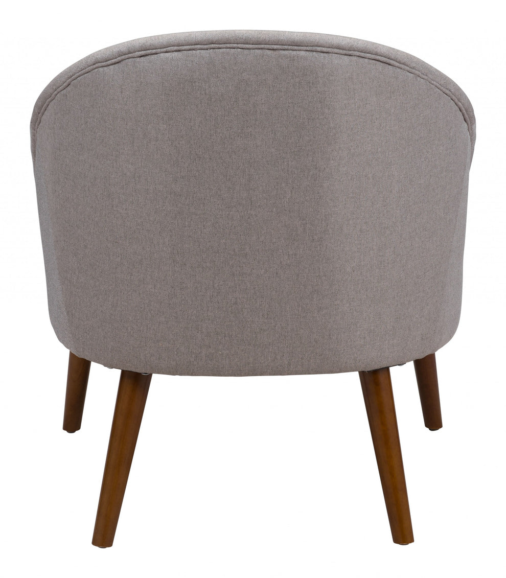 Light Gray Wooden Deep Chair By Homeroots | Armchairs | Modishstore - 4