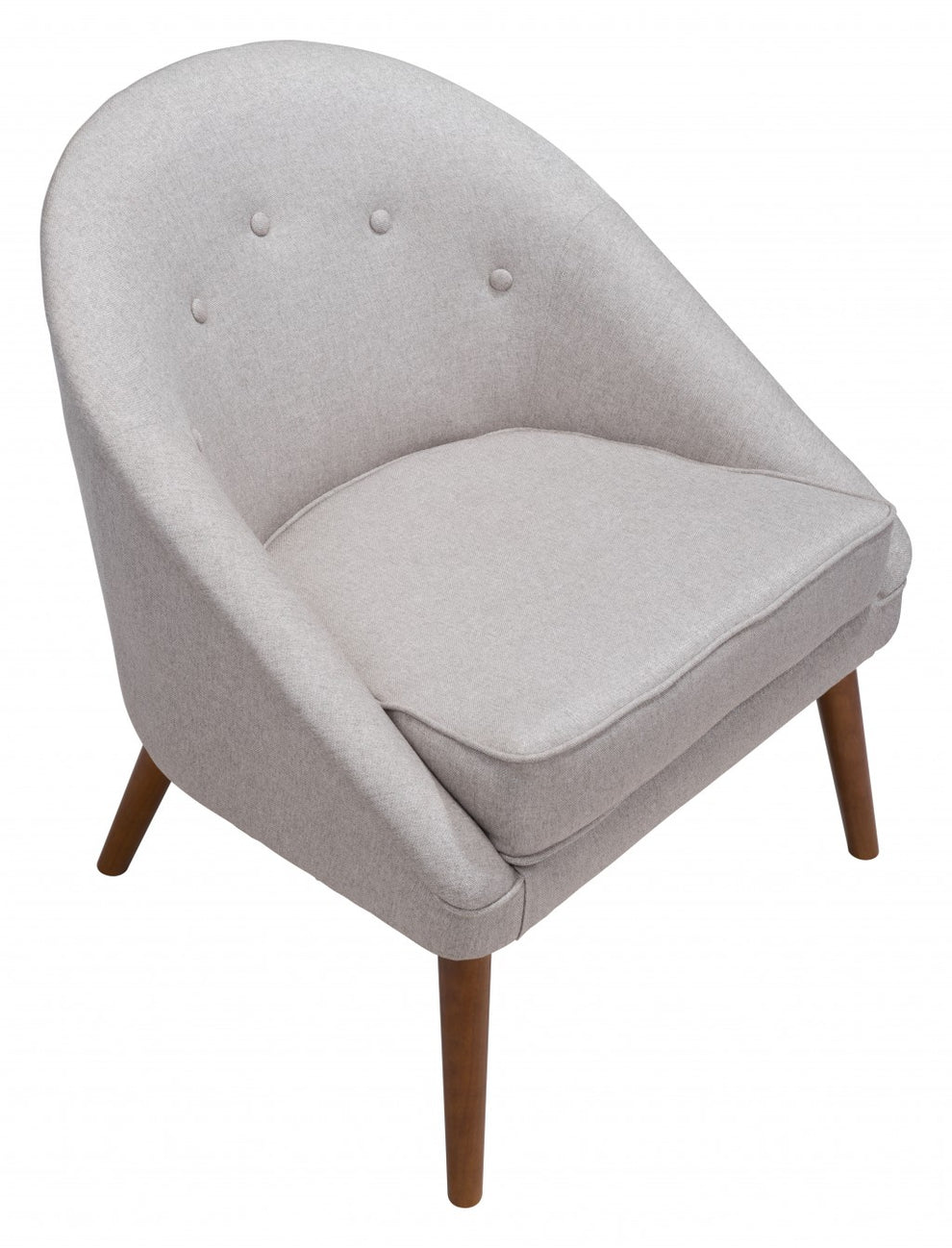 Light Gray Wooden Deep Chair By Homeroots | Armchairs | Modishstore - 6