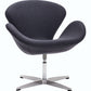 Dark Gray Scoop Swivel Chair By Homeroots | Armchairs | Modishstore