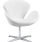 White Scoop Swivel Chair By Homeroots | Armchairs | Modishstore