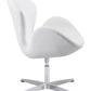 White Scoop Swivel Chair By Homeroots | Armchairs | Modishstore - 2