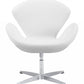 White Scoop Swivel Chair By Homeroots | Armchairs | Modishstore - 3