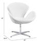White Scoop Swivel Chair By Homeroots | Armchairs | Modishstore - 7