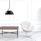 White Scoop Swivel Chair By Homeroots | Armchairs | Modishstore - 5