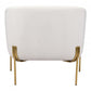 31" Ivory and Gold Textural Upholstered Accent Armchair By Homeroots | Armchairs | Modishstore - 5