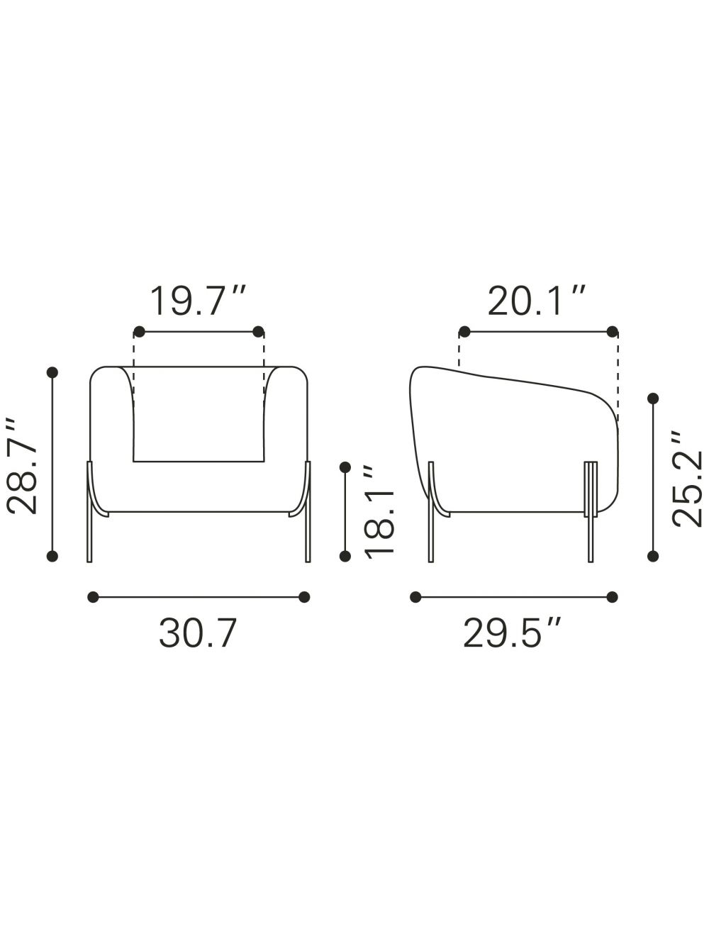 31" Ivory and Gold Textural Upholstered Accent Armchair By Homeroots | Armchairs | Modishstore - 8