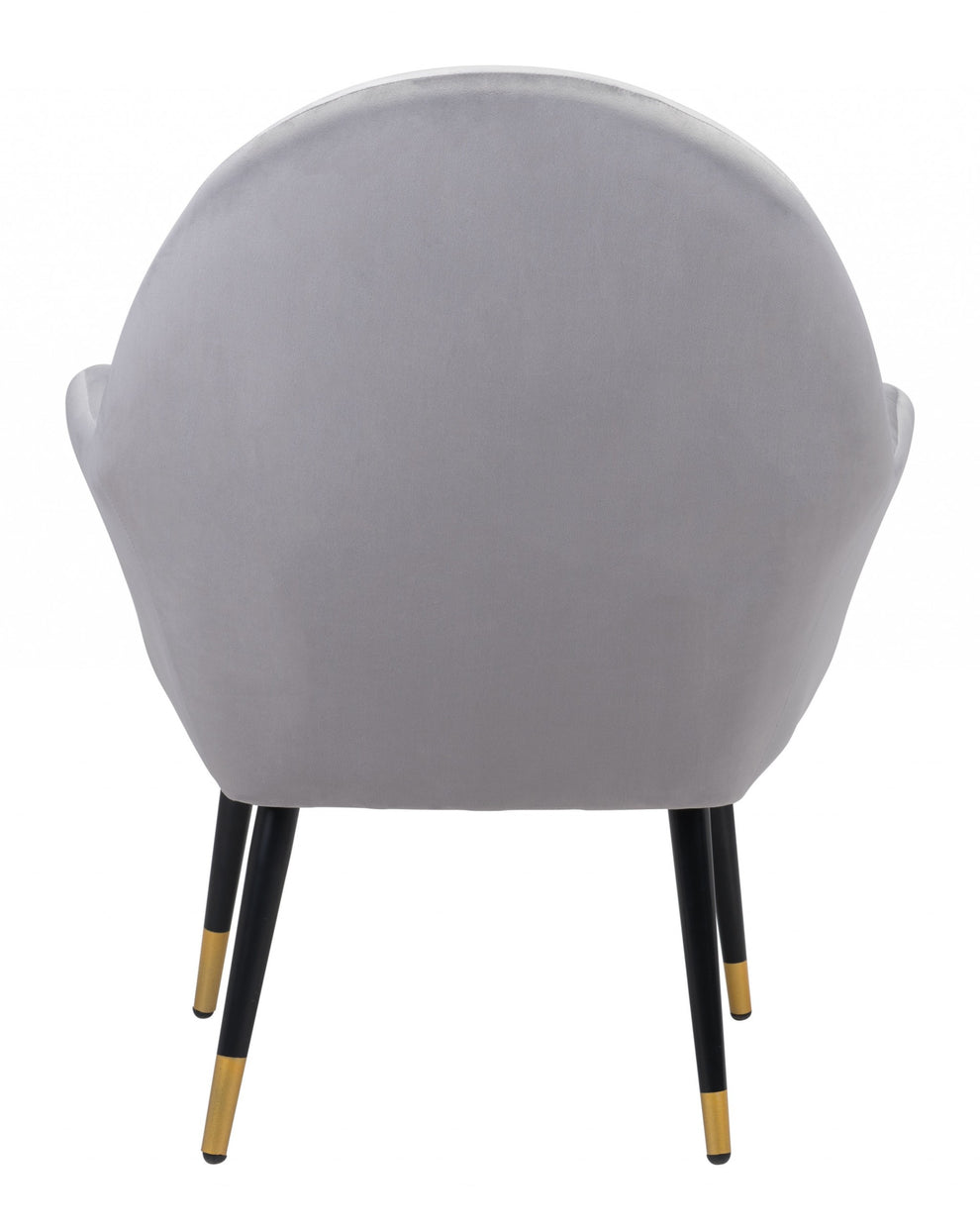 30" Gray And Gold Velvet Arm Chair By Homeroots | Armchairs | Modishstore - 5