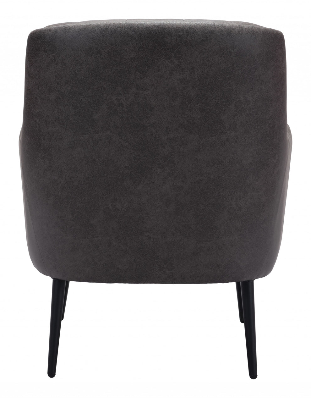 29" Black Faux Leather And Gold Tufted Arm Chair By Homeroots | Armchairs | Modishstore - 5