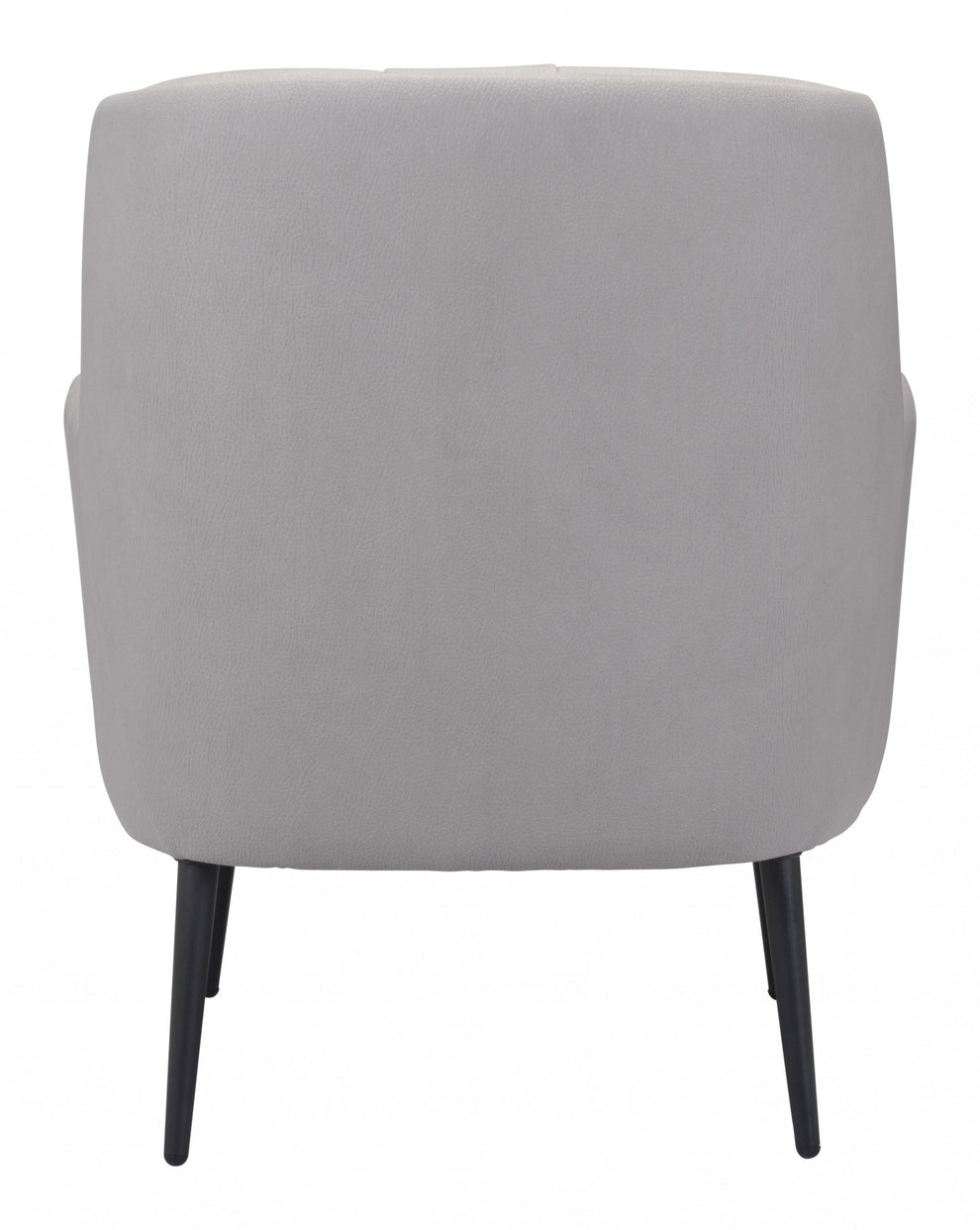 29" Grey Faux Leather And Black Tufted Arm Chair By Homeroots | Armchairs | Modishstore - 4
