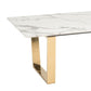 Designer's Choice White Faux Marble and Gold Coffee Table By Homeroots | Coffee Tables | Modishstore - 5