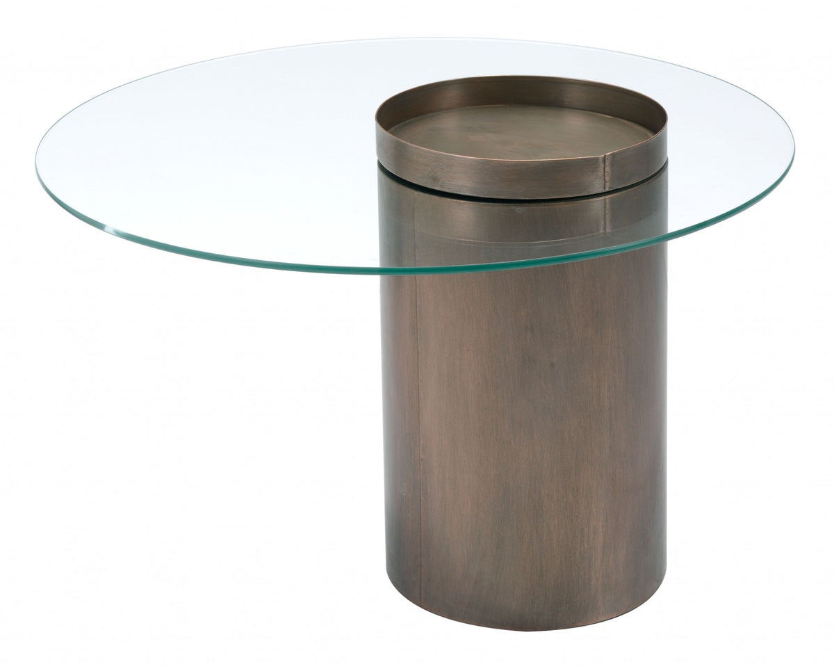 Contemporary Antique Gold Table By Homeroots | Coffee Tables | Modishstore