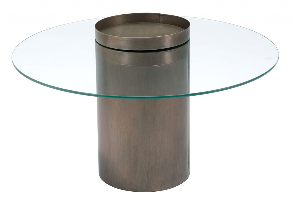 Contemporary Antique Gold Table By Homeroots | Coffee Tables | Modishstore - 2