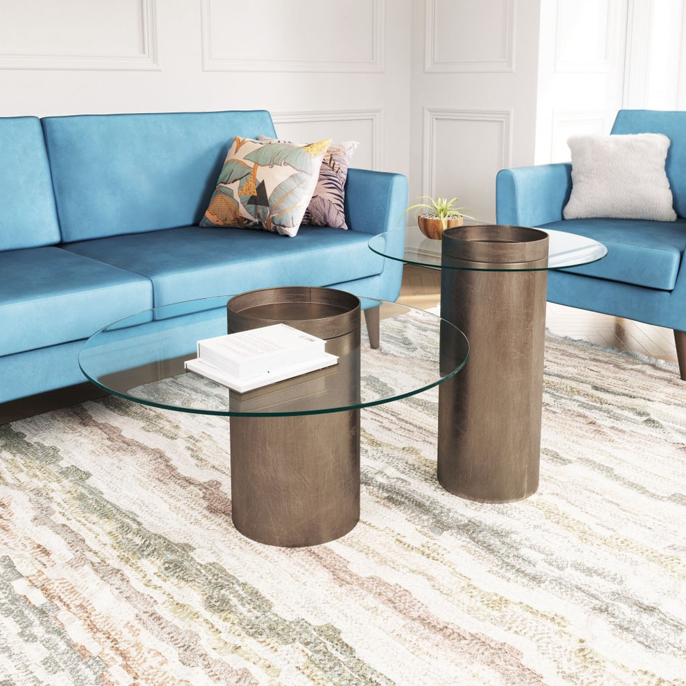 Contemporary Antique Gold Table By Homeroots | Coffee Tables | Modishstore - 7