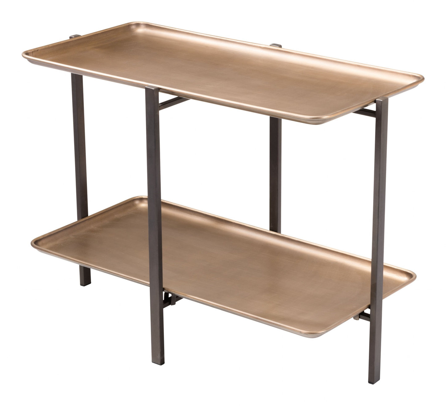 33" Black And Gold Two Level Rectangular Coffee Table By Homeroots | Coffee Tables | Modishstore - 3