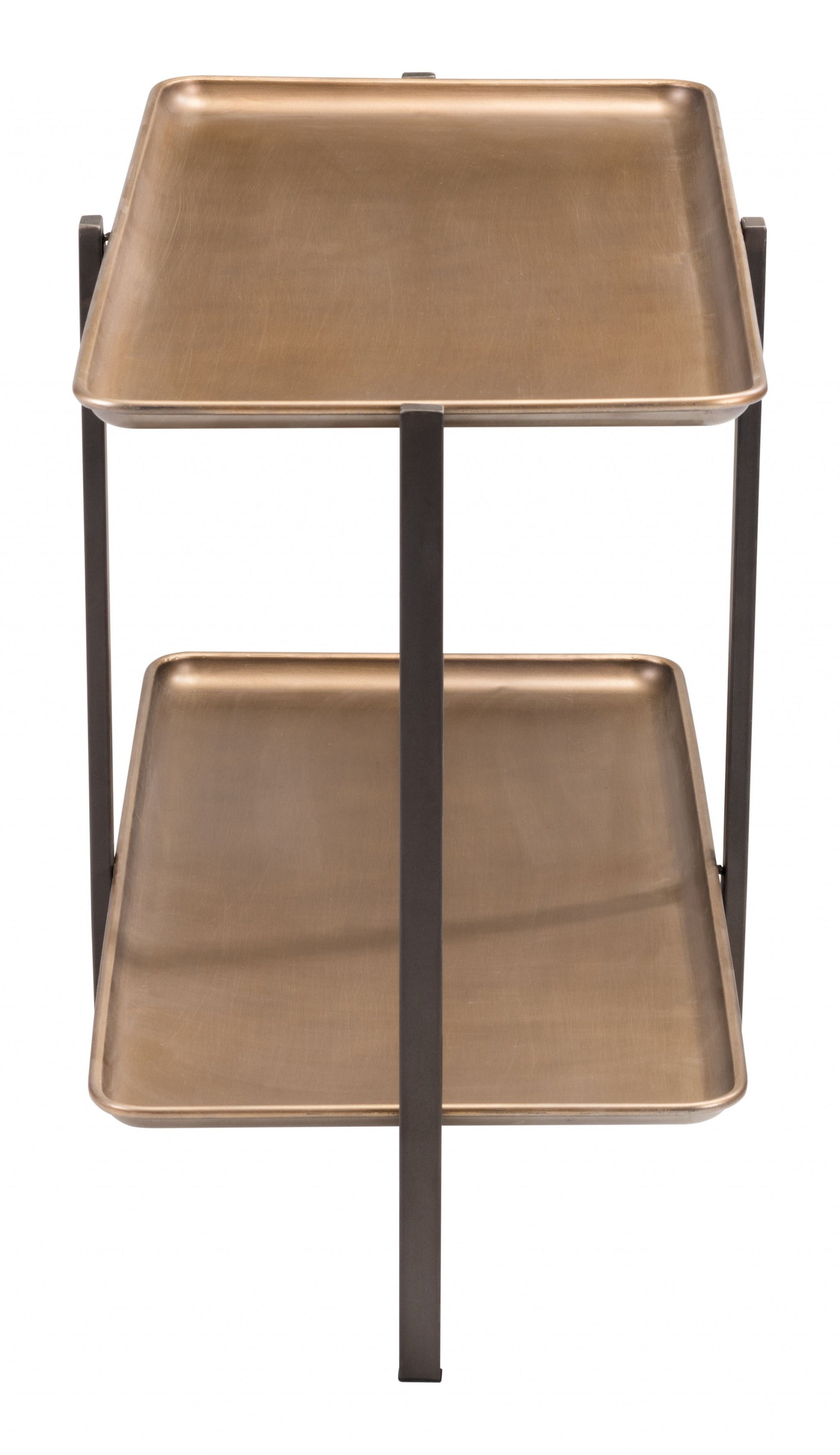 33" Black And Gold Two Level Rectangular Coffee Table By Homeroots | Coffee Tables | Modishstore - 4