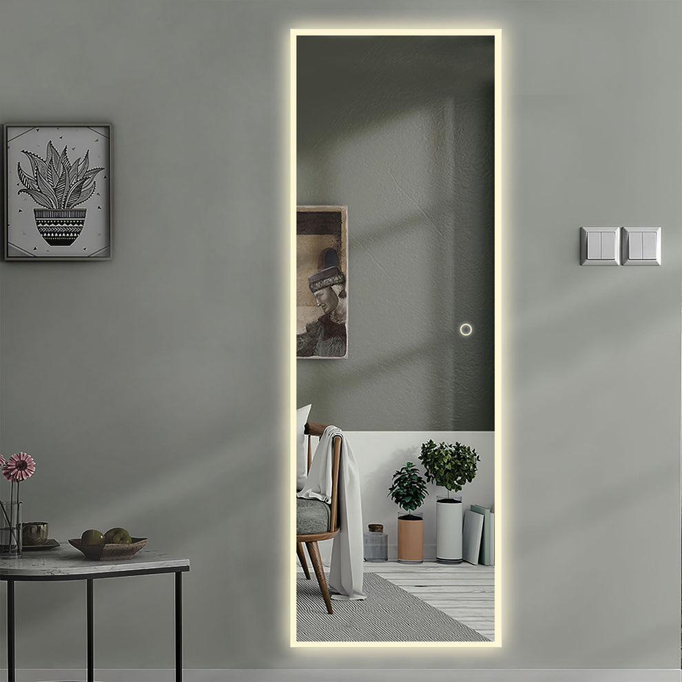 LED Backlit Rectangular Full length Mirror By Homeroots | Mirrors | Modishstore - 2