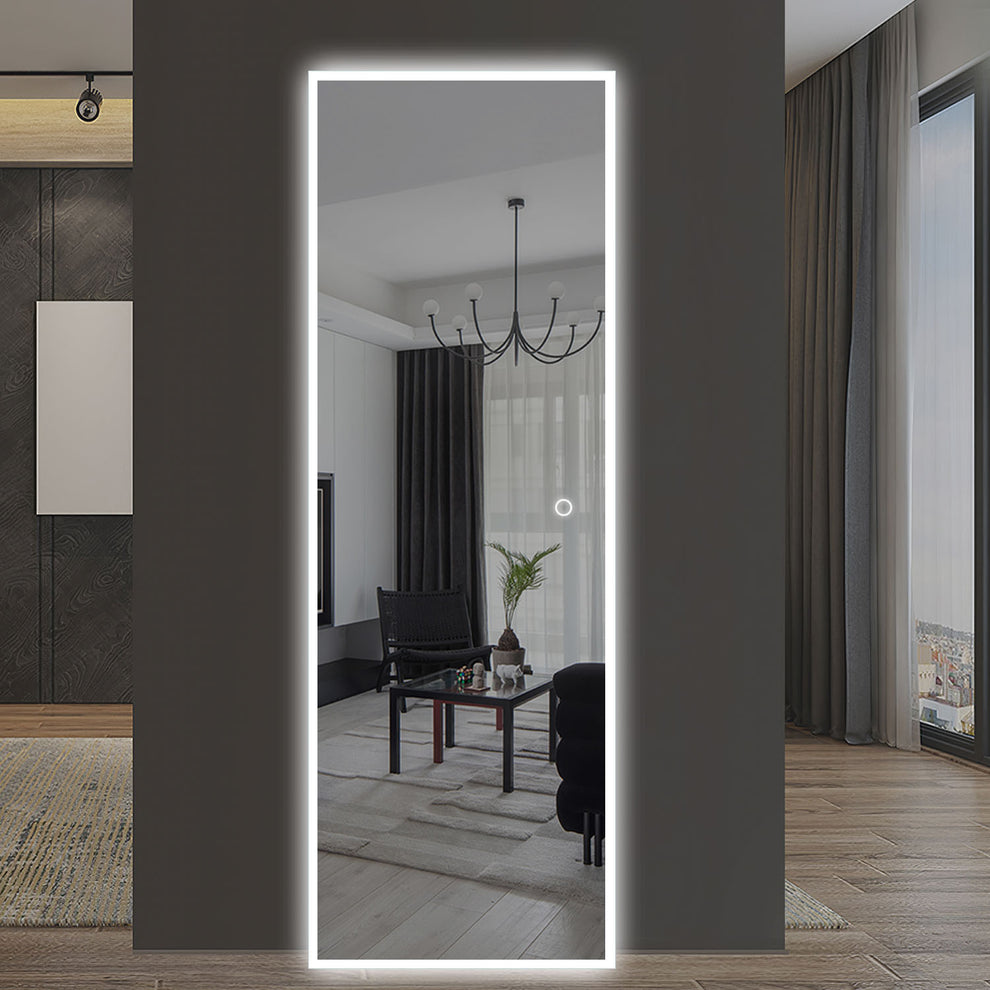LED Backlit Rectangular Full length Mirror By Homeroots | Mirrors | Modishstore - 3