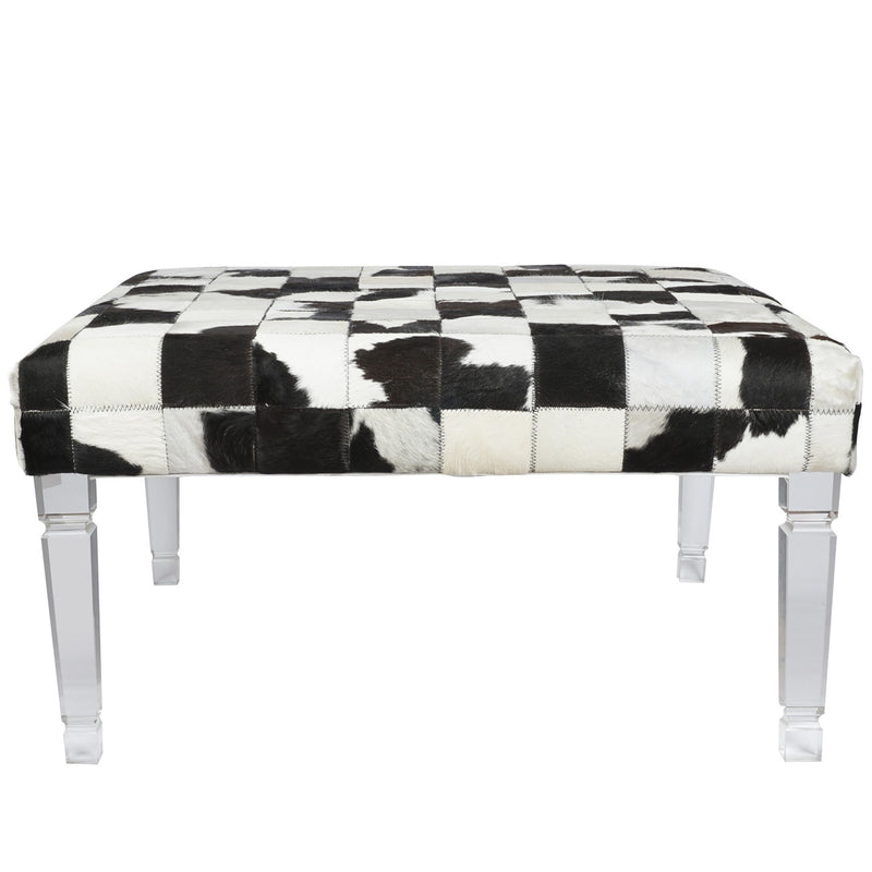 A&B Home Upholstered Bench With Acrylic Legs | Benches | Modishstore