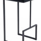 30" Black Steel Backless Bar Height Chair With Footrest By Homeroots