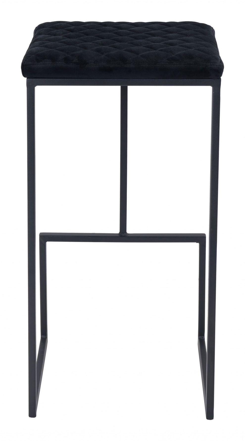 30" Black Steel Backless Bar Height Chair With Footrest By Homeroots | Bar Stools | Modishstore - 5