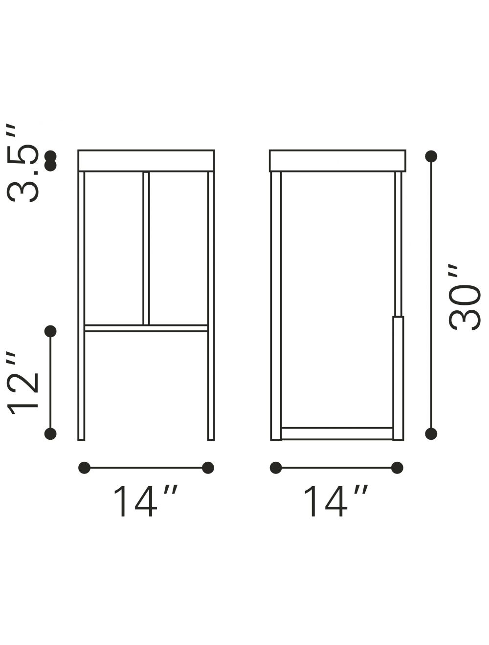 Set Of Two 30" Black And Silver Steel Backless Bar Height Chairs With Footrest By Homeroots | Bar Stools | Modishstore - 7