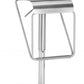 22" Silver Swivel Backless Bar Height Chair With Footrest By Homeroots
