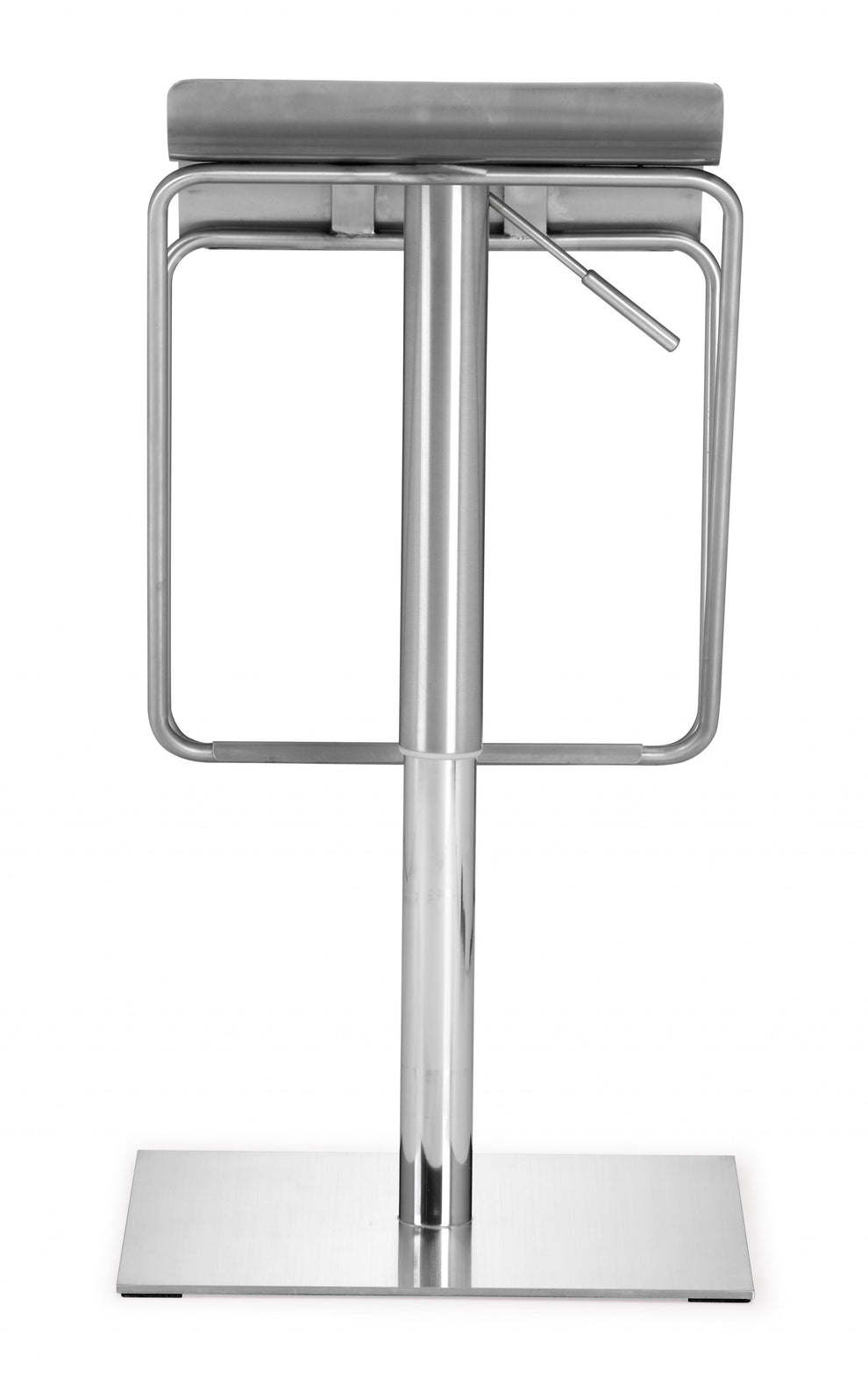 22" Silver Swivel Backless Bar Height Chair With Footrest By Homeroots | Bar Stools | Modishstore - 5