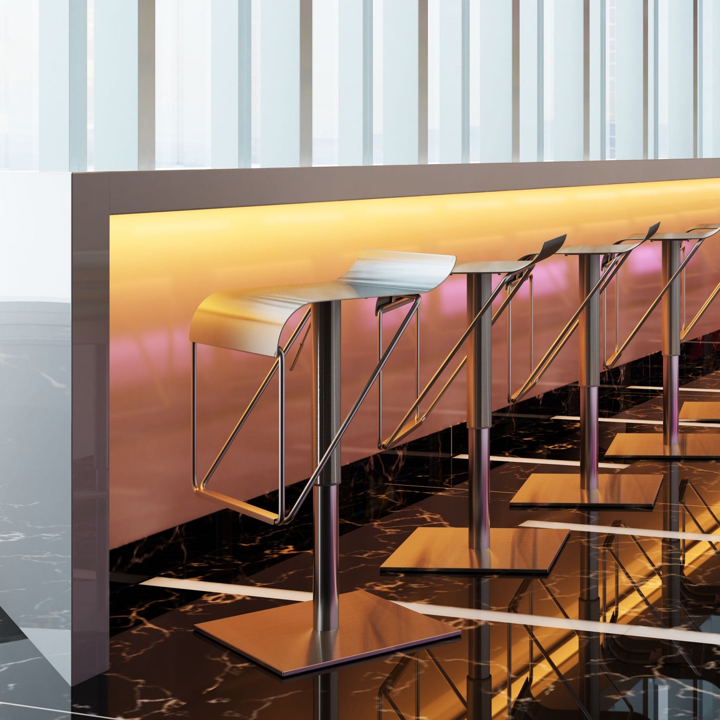 22" Silver Swivel Backless Bar Height Chair With Footrest By Homeroots | Bar Stools | Modishstore - 6