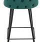 41" Green And Black Steel Low Back Bar Height Chair With Footrest By Homeroots | Bar Stools | Modishstore - 4