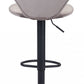 35" Gray And Black Steel Swivel Low Back Counter Height Bar Chair With Footrest By Homeroots