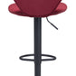 35" Red And Black Steel Swivel Low Back Counter Height Bar Chair With Footrest By Homeroots | Bar Stools | Modishstore - 5