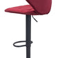 35" Red And Black Steel Swivel Low Back Counter Height Bar Chair With Footrest By Homeroots | Bar Stools | Modishstore - 6