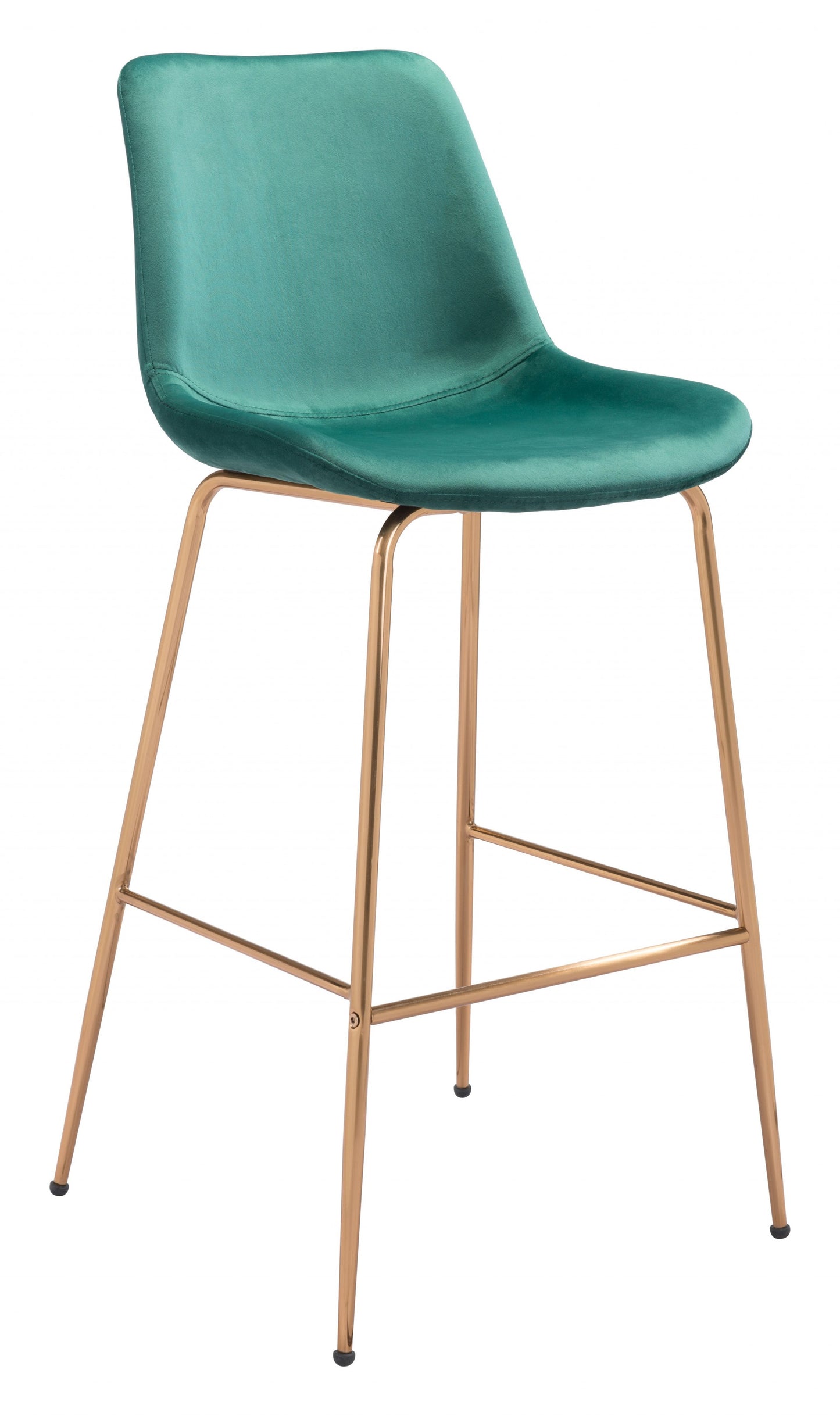 43" Green Steel Low Back Chair With Footrest By Homeroots