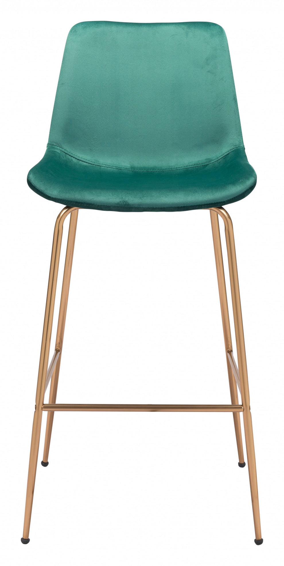 43" Green Steel Low Back Chair With Footrest By Homeroots | Bar Stools | Modishstore - 4