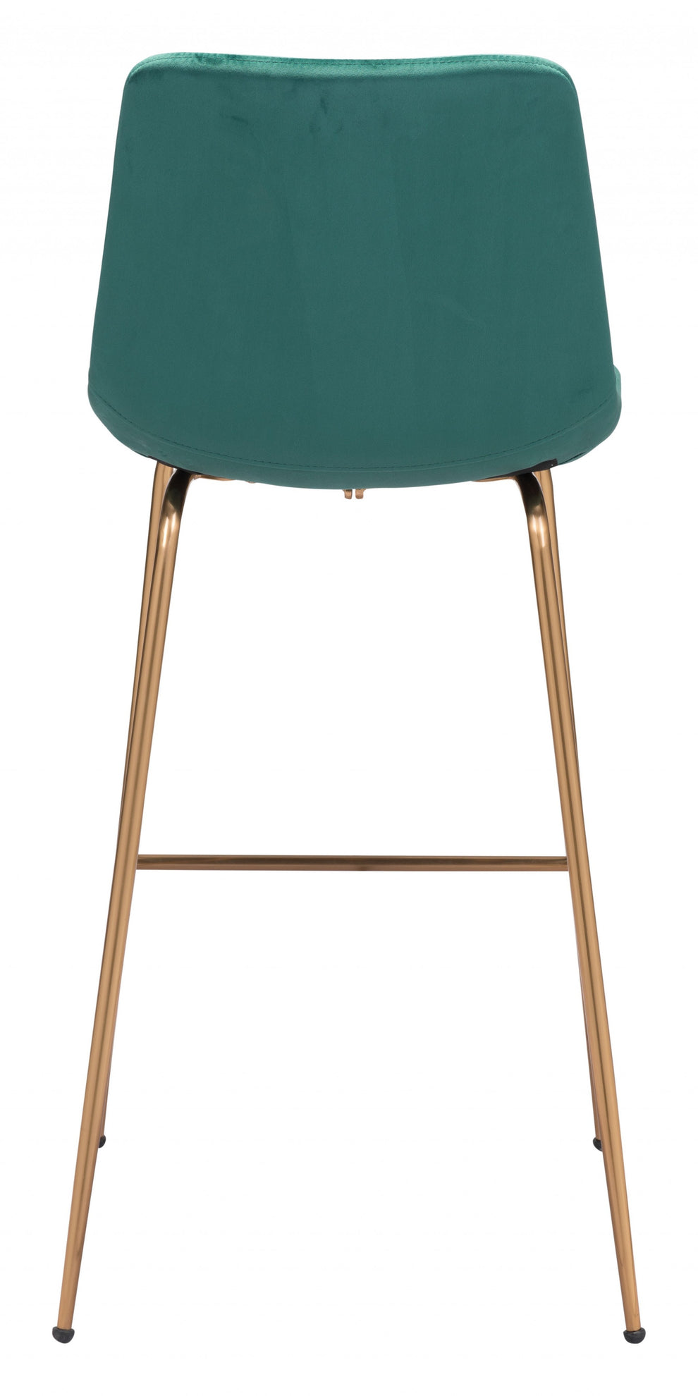 43" Green Steel Low Back Chair With Footrest By Homeroots | Bar Stools | Modishstore - 5