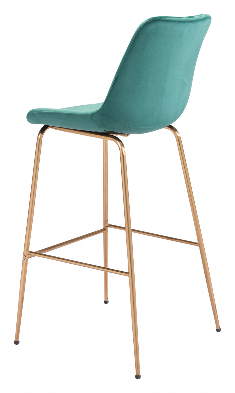 43" Green Steel Low Back Chair With Footrest By Homeroots | Bar Stools | Modishstore - 6