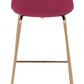 43" Red Steel Low Back Chair With Footrest By Homeroots