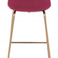 43" Red Steel Low Back Chair With Footrest By Homeroots | Bar Stools | Modishstore - 5