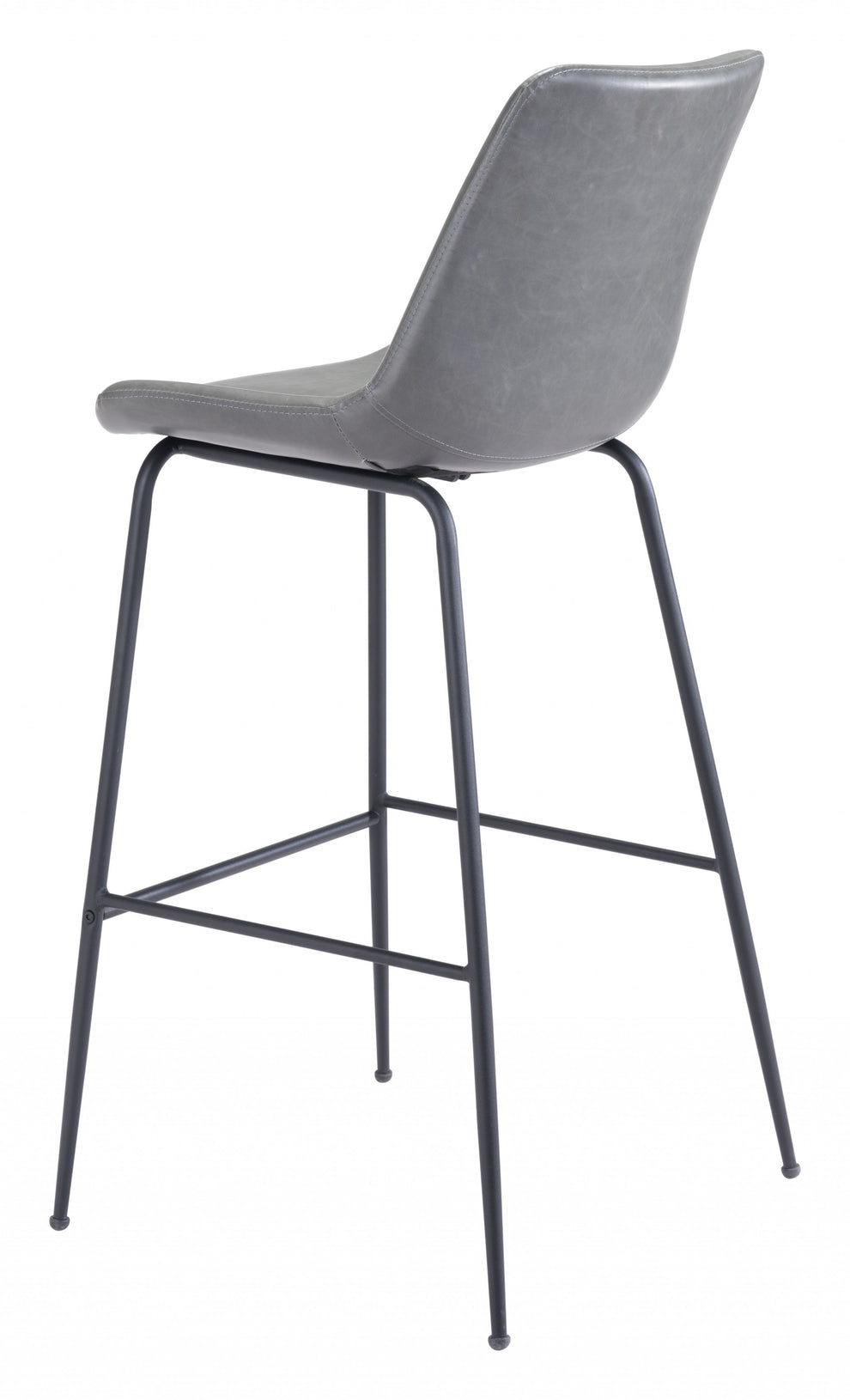 Gray and Black Bar Chair By Homeroots | Bar Stools | Modishstore - 5