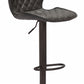 45" Gray And Black Steel Swivel Low Back Counter Height Bar Chair With Footrest By Homeroots | Bar Stools | Modishstore