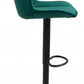 24" Green And Black Steel Swivel Low Back Counter Height Bar Chair With Footrest By Homeroots