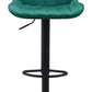24" Green And Black Steel Swivel Low Back Counter Height Bar Chair With Footrest By Homeroots | Bar Stools | Modishstore - 4