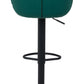 24" Green And Black Steel Swivel Low Back Counter Height Bar Chair With Footrest By Homeroots | Bar Stools | Modishstore - 5