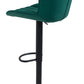 24" Green And Black Steel Swivel Low Back Counter Height Bar Chair With Footrest By Homeroots | Bar Stools | Modishstore - 6