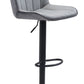 46" Gray And Black Steel Swivel Low Back Counter Height Bar Chair With Footrest By Homeroots
