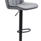 46" Gray And Black Steel Swivel Low Back Counter Height Bar Chair With Footrest By Homeroots | Bar Stools | Modishstore