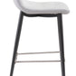 Set Of Two 40" White Steel Low Back Chairs With Footrest By Homeroots | Bar Stools | Modishstore - 4