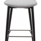 Set Of Two 40" White Steel Low Back Chairs With Footrest By Homeroots | Bar Stools | Modishstore - 5