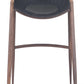 Set Of Two 39" Black And Brown Steel Low Back Bar Height Chairs With Footrest By Homeroots | Bar Stools | Modishstore - 4