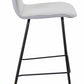 40" Light Gray Upholstered and Black Bar Height Chair With Footrest By Homeroots | Bar Stools | Modishstore - 2